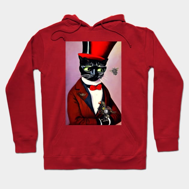 Bartholomew! The Steampunk Cat Hoodie by Black Cat Alley